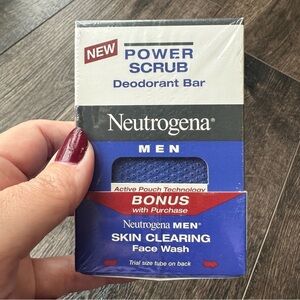 Neutrogena Men Power Scrub Deodorant Bar Discontinued Face Wash
